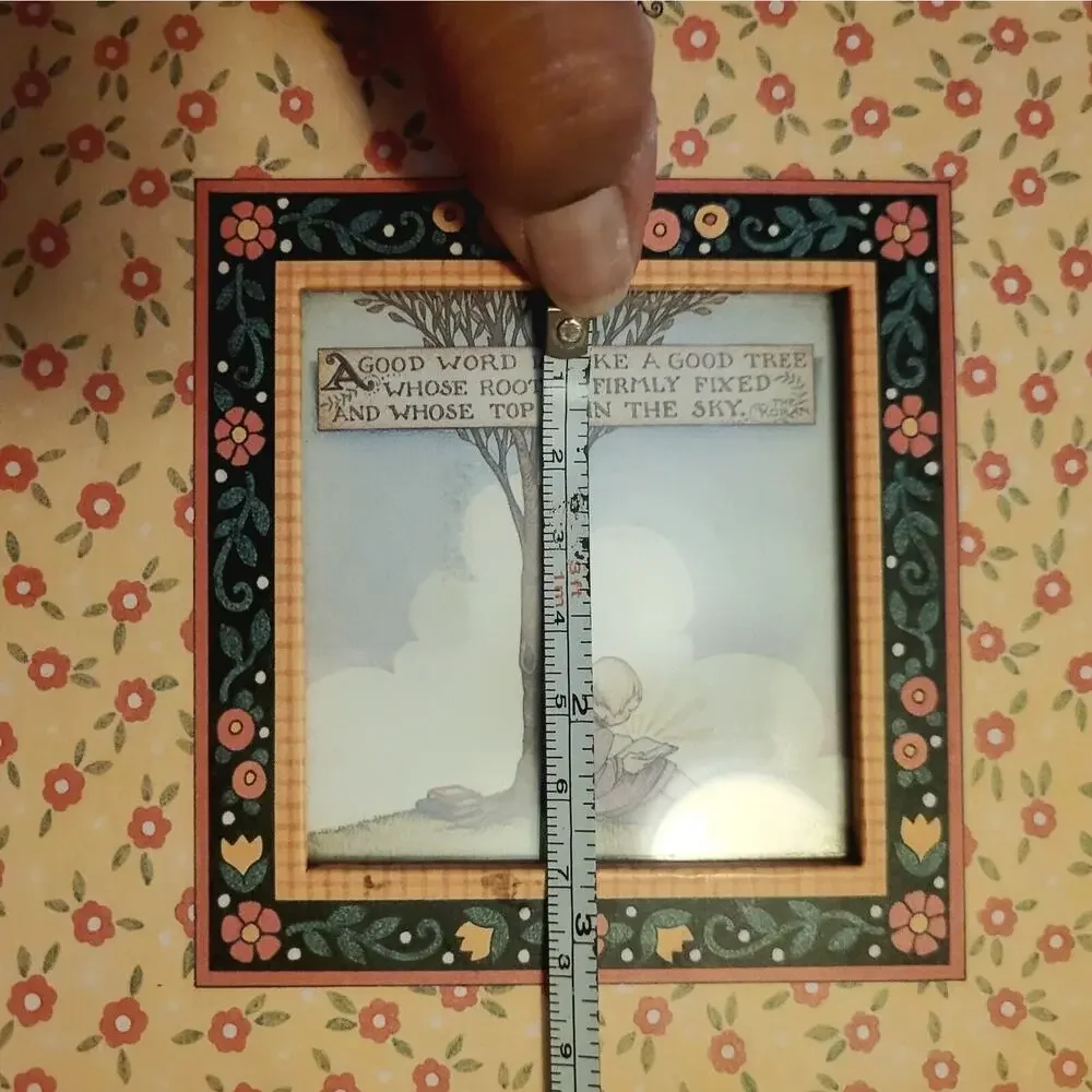 VINTAGE 1997 MARY ENGELBREIT GOOD WORD PAPER PICTURE PHOTO FRAME